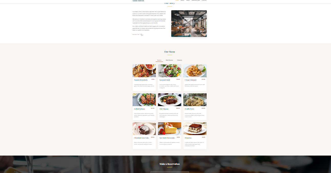 Restaurant Website